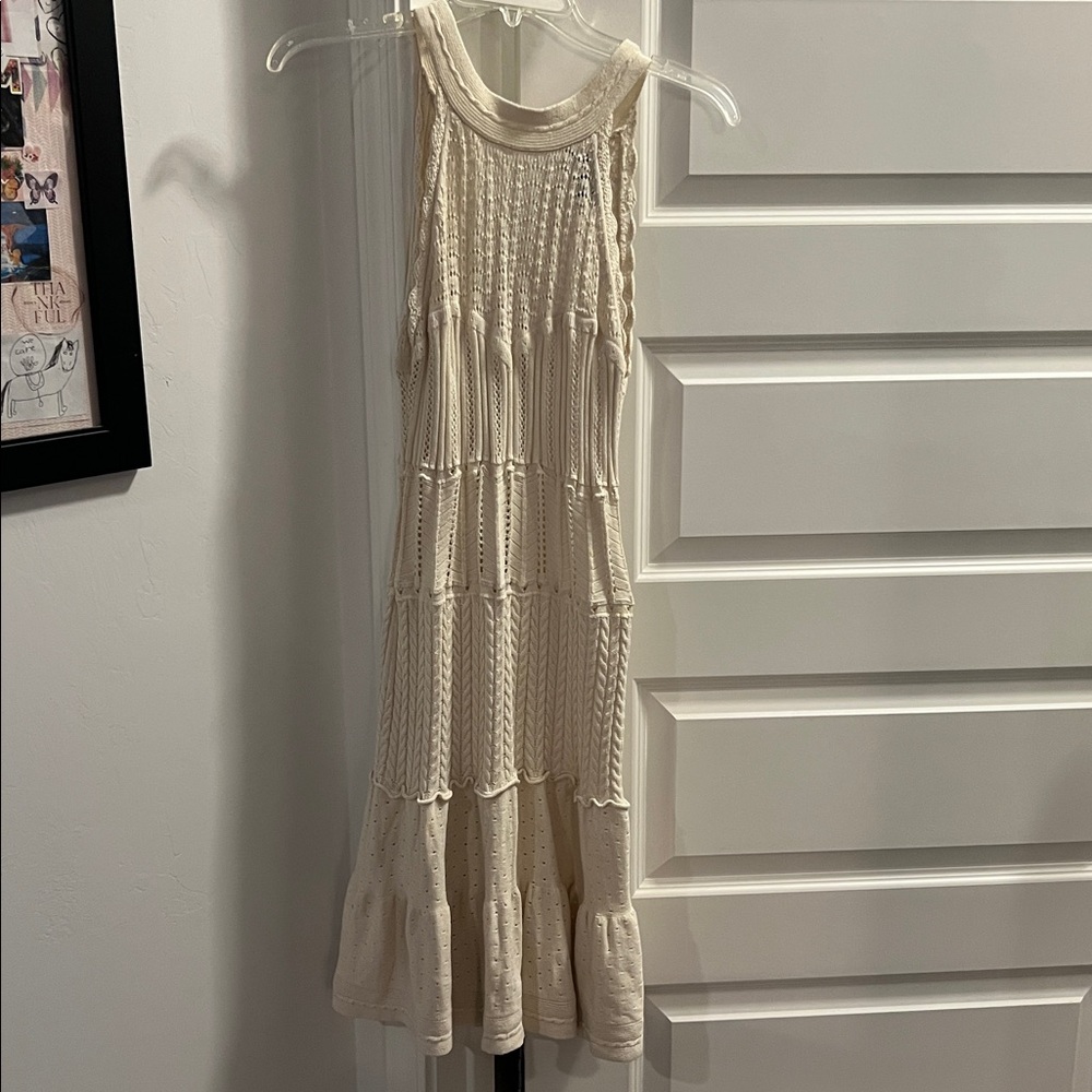 off-white knit dress